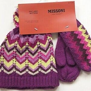 New Missoni for Target Children's Knit Hat and Mittens Set
Grape Zigzag